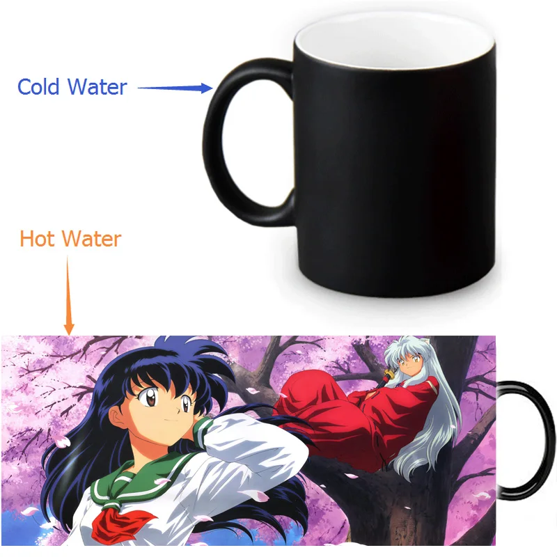 

Custom Inuyasha Magic Mug Personalized Morph Mugs Heat Sensitive Color Changing Coffee Cup Ceramic Magical Mugs Gift