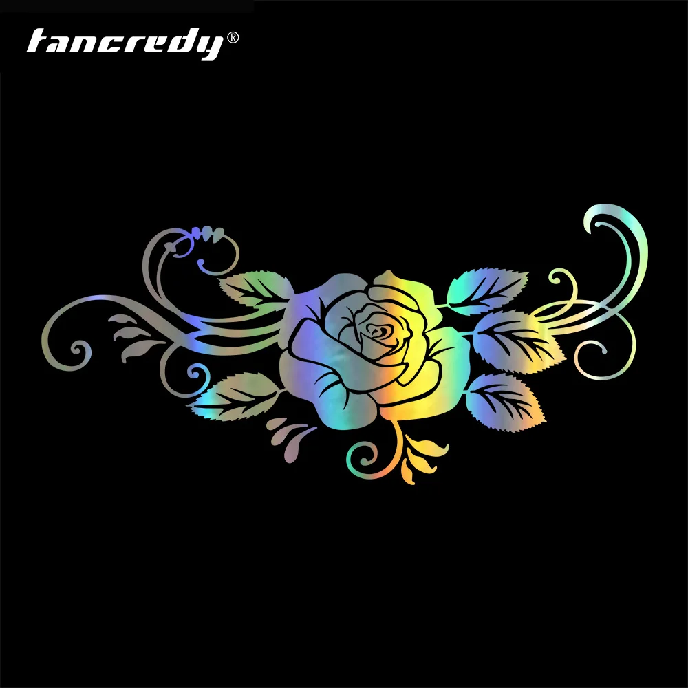 

Tancredy Car Bumper Sticker The Beautiful Rose Flower Vinyl For Car Body Window Car Stickers and Decals Car Styling Accessories