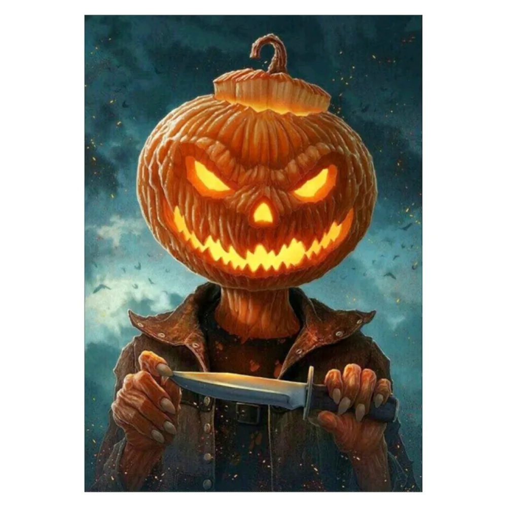 Happy Halloween 5D DIY Diamond Painting Frameless Cross Stitch Kit Full