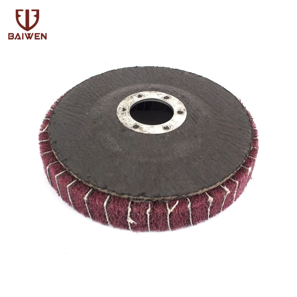 115 мм нейлоновое волокно шлифовальный круг с песком Полировка шлифовальный диск абразивная щетка роторный инструмент