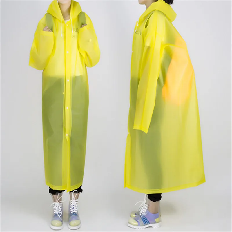 Мода взрослых многоцветные сиамские плащи EVA прозрачный плащ пончо портативный окружающей среды повторного использования плащи