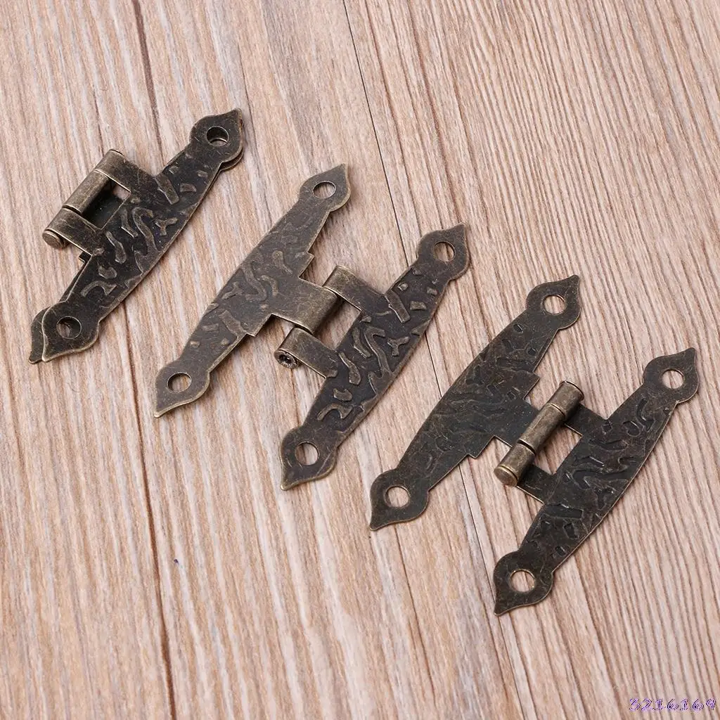 12 Pcs H-type Hinge Metal Hinge Antique Wooden Box Hinge