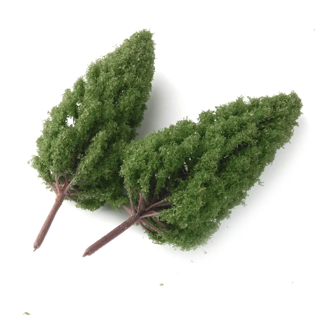 MagiDeal 20Pcs 1/50-400 Scale Plastic Tower Shaped Trees Model Train Railway Railroad Scenery Landscape for Doll House Decor 5