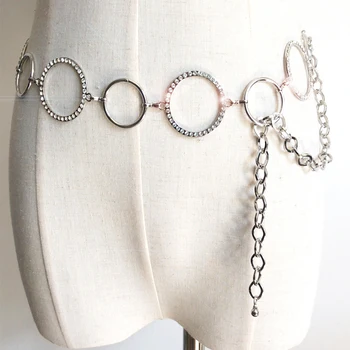

2020 New Luxury Bling Rhinestone Crystal Silver belts for women Wedding bride Female Wide Dress Waist Belt Straps accessories