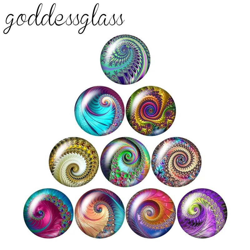 Fashion Beauty Rotating patterns 10pcs 12mm/18mm/20mm/25mm Round photo glass cabochon demo flat back Making findings ZB0994 | Украшения и