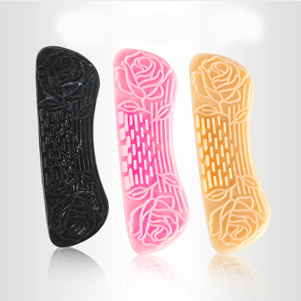 Massage Silicone Inserts Fashion Soft Shoe Pads Liner Back High Heel Insoles Floral Rose Print Sandals Shoe Insoles High Quality