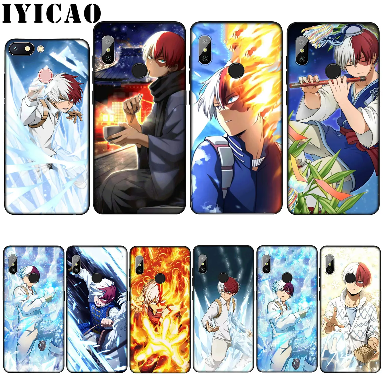 

IYICAO My hero Academy Todoroki Shouto Soft Silicone Case for Xiaomi Mi 9 8 A2 Lite A1 6 pocophone f1 MAX 3 mi9 mi8 mia2