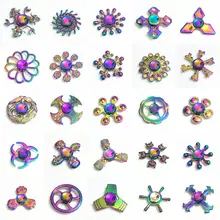 Радужный гептагональный ручной Спиннер, Спиннер из цинкового сплава, металлический Спиннер, металлический подшипник, edc, Спиннер, ручной Спиннер, SZJD