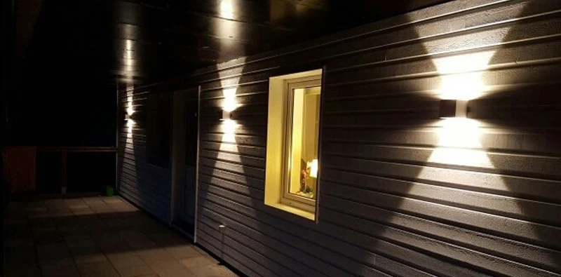 12W Modern Minimalist Waterproof Led Wall Light Outdoor Wall Lamp Aluminum Up Down Wall Lighting AC85-265V Courtyard Wall Sconce (12)