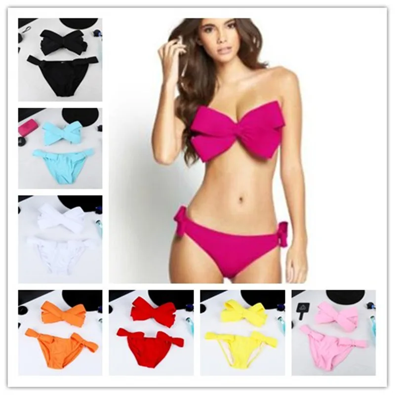 Buy new 2016 Bikini Women sexy swimwear Big Bowknot