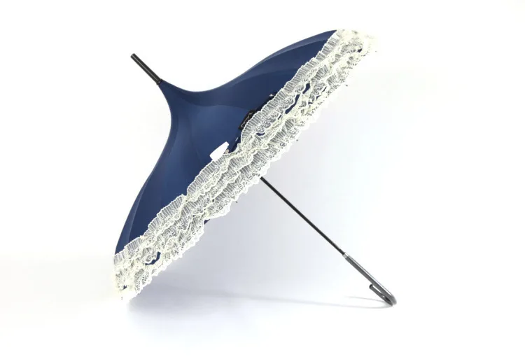 FGHGF принцесса кружевной зонтик 16 ребра Рюшами зонтик-пагода женские длинные ручки ветрозащитные зонтики от солнца и дождя бренд ветрозащитный УФ