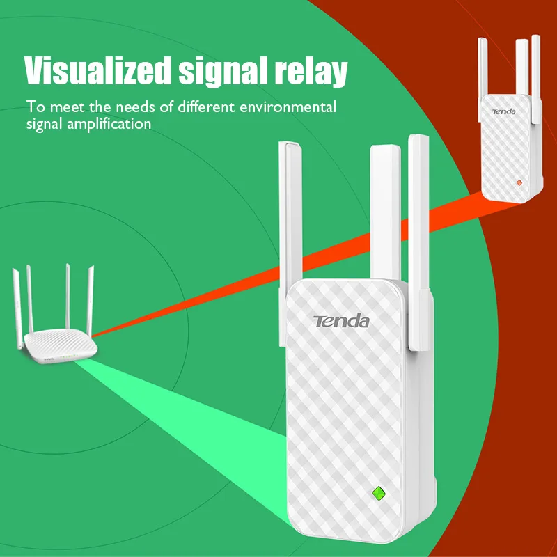 Tenda A12 300 Мбит/с беспроводной Wi-Fi ретранслятор диапазон расширитель сигнала Усилитель 3 антенны полный дом крышка высокая совместимость с роутером