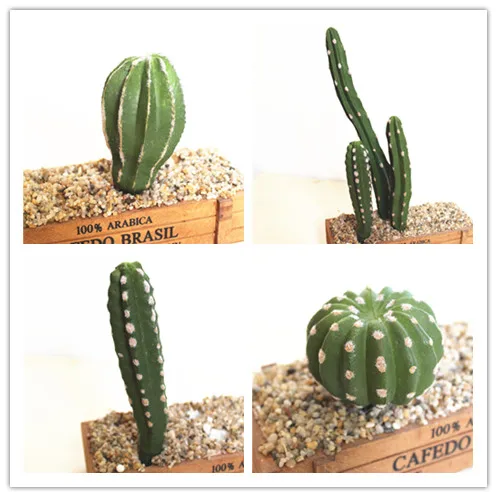 

Artificial Lifelike Succulents Cactus Multi Type Plastic Plant Garden Miniature Cactus DIY Home Living Room Office Decoration