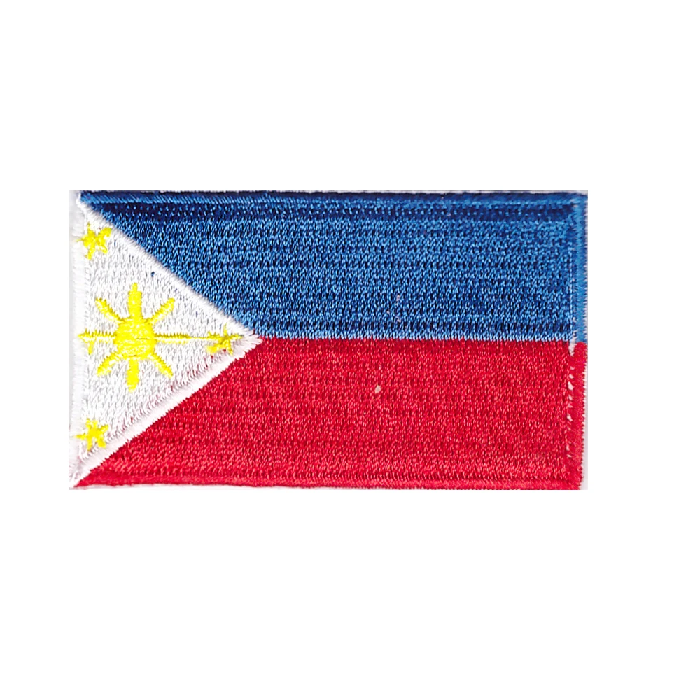 

philippines national flag DIY Iron On Patch Embroidered Applique Sewing Clothes Stickers Garment Apparel Accessories