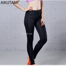 Светоотражающие компрессионные колготки для бега женские быстросохнущие эластичные со скрытым карманом леггинсы для тренажерного зала, Спортивная Фитнес-тренировка