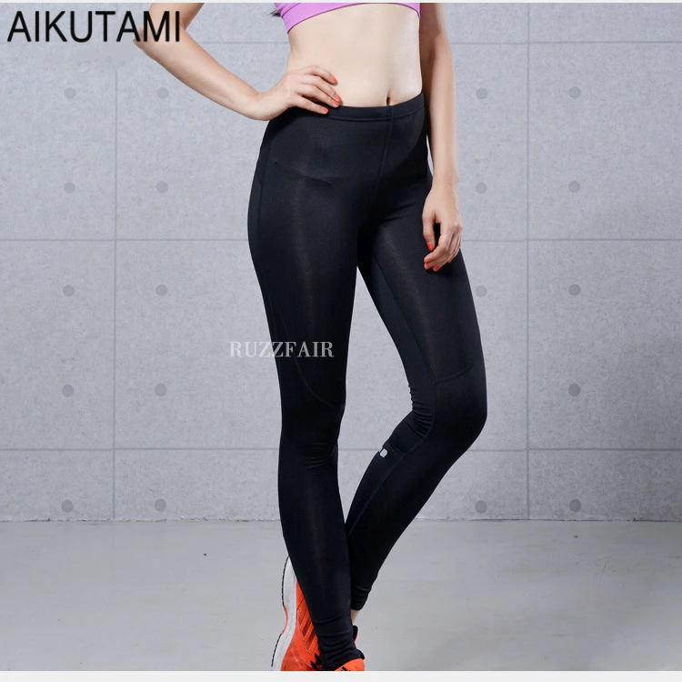 

Reflective Compression Running Tights Women Quick Dry Elastic with Hidden Pocket Gym Leggings Sport Fitness Workout Training
