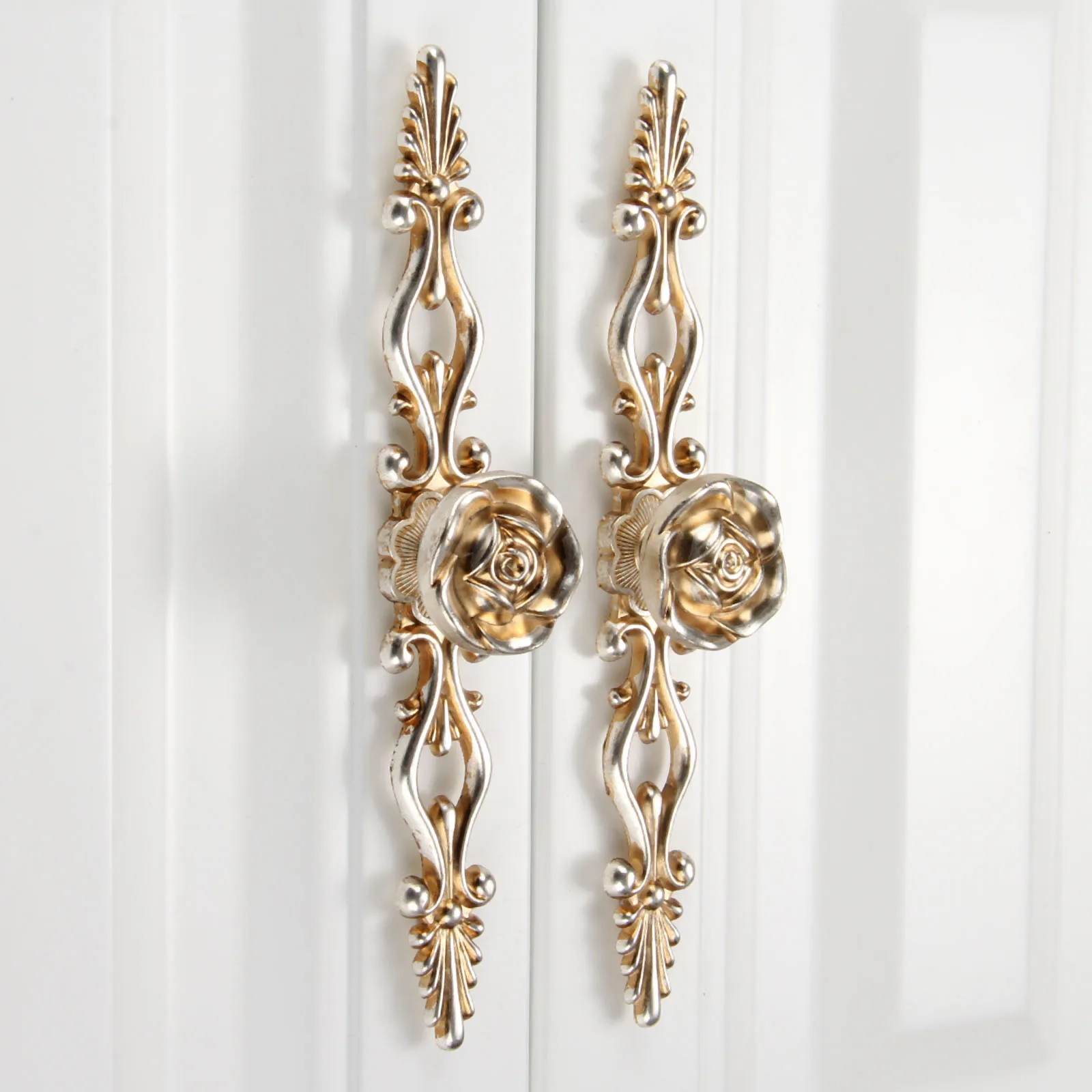 128mm/160mm Antique Furniture Handles Wardrobe Door Pull Dresser Drawer Handle Kitchen Cupboard Handle Cabinet Knobs and Handles