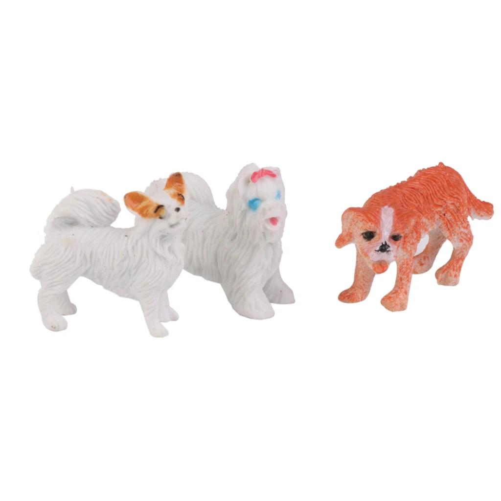 12Pcs/Pack Multi-Color Plastic Dog Pet Animal Model Toy for Kids Children Toddlers Gift Room Desk Table Decor