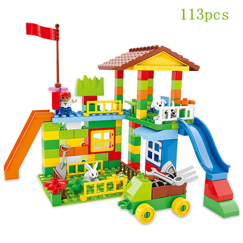 Pаспродажа 113 238 шт мраморный набор строительных блоков ABS парк развлечений лабиринт Развивающие игрушки для детей совместимы с городскими кирпичами