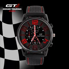 GT MONTRE Marque Grand Touring Hommes Femmes Bracelet En Silicone Quartz Montre F1 Voiture De Course Style Militaire Sport Montre-Bracelet 2016 Nouvelle