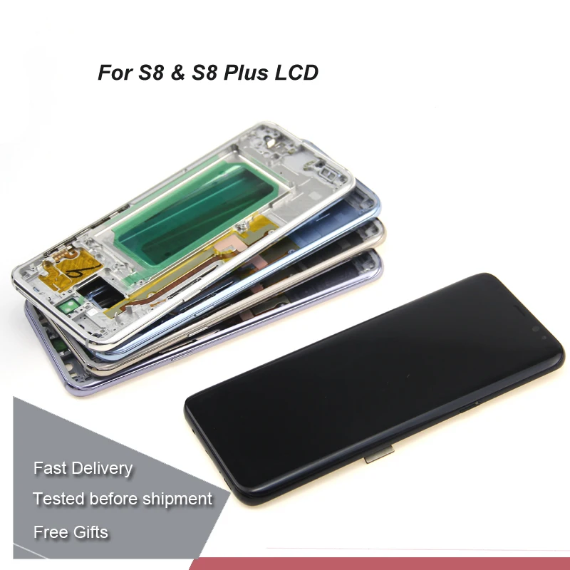 

For SAMSUNG Galaxy S8 Plus G955 G955F display LCD Screen for samsung S8 G950F G950U LCD display with frame
