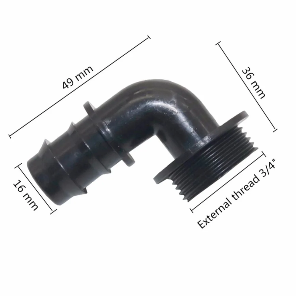 Колючая 1/" 3/4" наружная резьба для DN16 DN20 садовый водяной локоть соединитель homebrew садовый шланг для орошения аксессуары 10 шт
