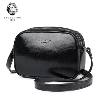 

Laorentou Brand New Fashion Split Leather Women Crossbody Bag Female Commuter Style Shoulder Bag Lady Exclusive Flap