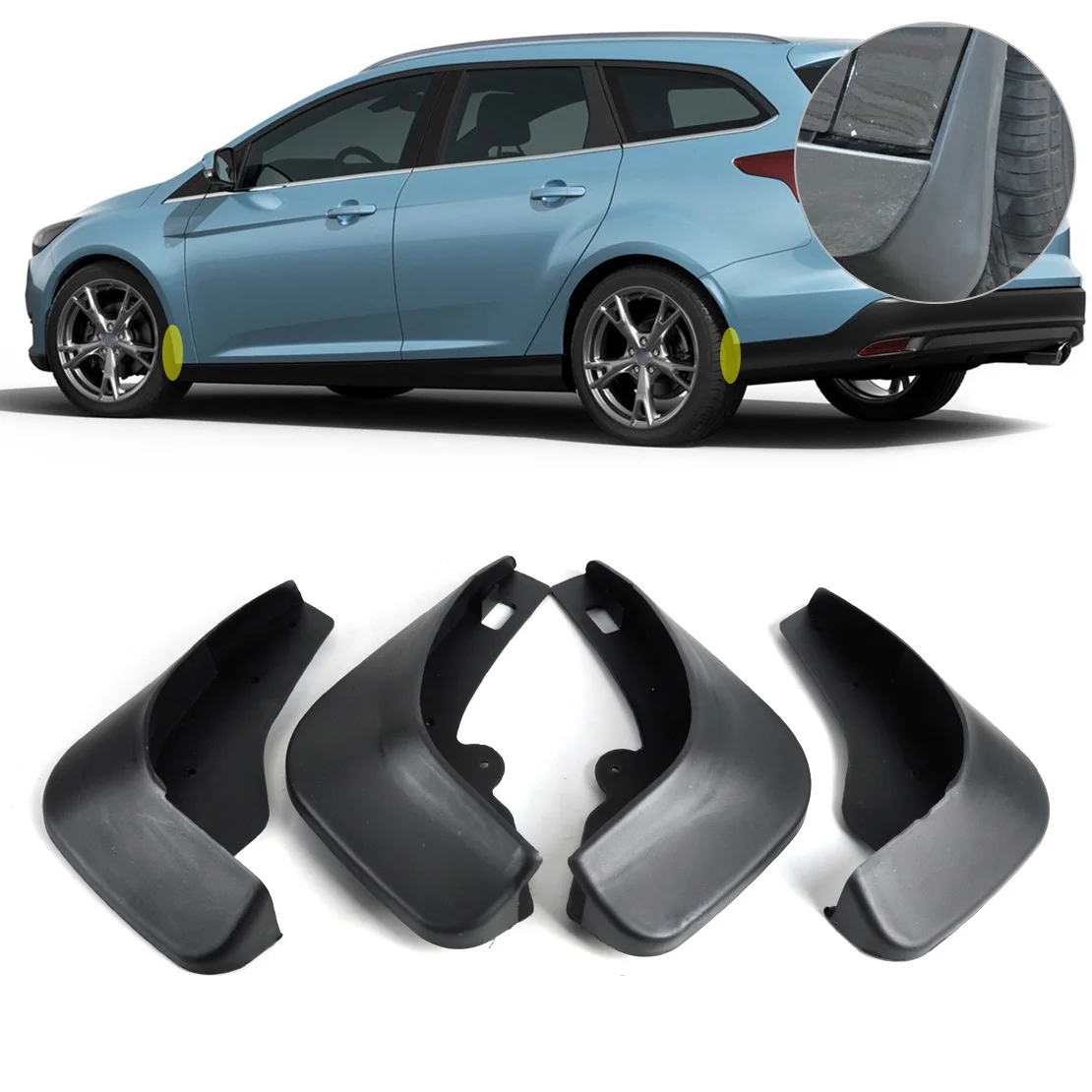 Us 15 39 23 Off Citall 4pcs Mud Flaps Splash Guards Mudguard Fender For Ford Focus Hatchback Mk Ii 2005 2006 2007 2008 2009 2010 In Mudguards From