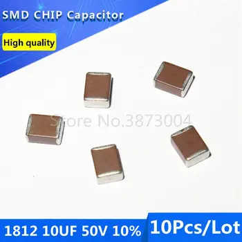 

10pcs 1812 10UF 50V 10% Thick Film Chip Multilayer Ceramic Capacitor