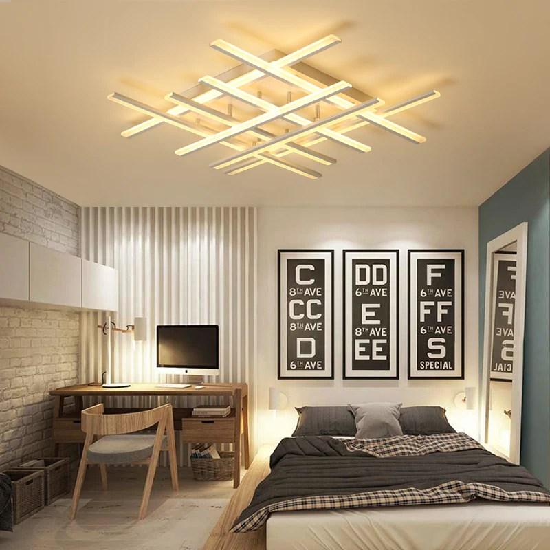 

Creative Line Modern Ceiling Light Dimmable LED Ceiling Lamp Surface Mounted Lighting Fixture for Living Room Bedroom Dinning