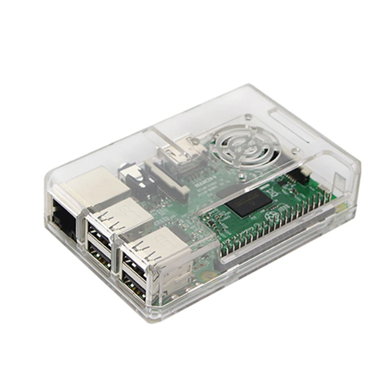 Raspberry-Pi-3-Model-B-ABS-Case-Plastic-Box-Cover-Hard-4-Color-Shell-Cooling-Fan