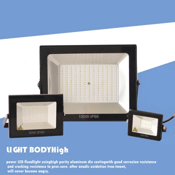 

lighting lamp LED Flood Light 30W 50W 100W Reflector LED Flood Light 10W 220V Waterproof IP66 Spotlight Wall Light Exterior