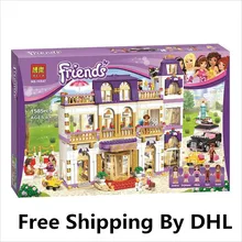 BELA 10547 Girl Series Heart Lake City Hotel Girl Friends Building Blocks Minifigures Bricks Toys Compatible with Legoe 218