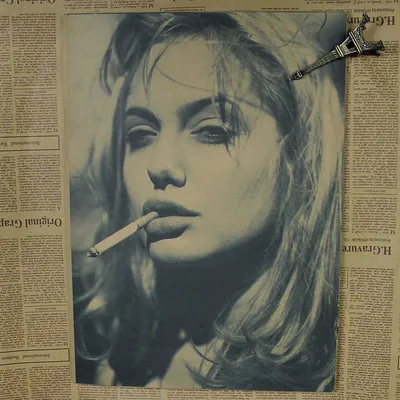 Синий Angelina Jolie Monica Bellucci Sophie Marceau винтажный плакат на стену бар дом Кафе Искусство украшение уникальный подарок - Цвет: Синий