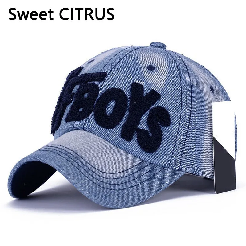 Dulce cítricos TF Denim Snapback sombreros de otoño de los hombres de verano las mujeres gorra de béisbol Golf bloqueador solar Baseball Casquette de Hockey de tapas