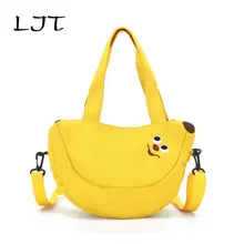 LJT женская простая ткань сумка банан яблоко мультфильм милые девушки холщовые сумки для учащихся повседневная хозяйственная сумка модная сумка Feminina