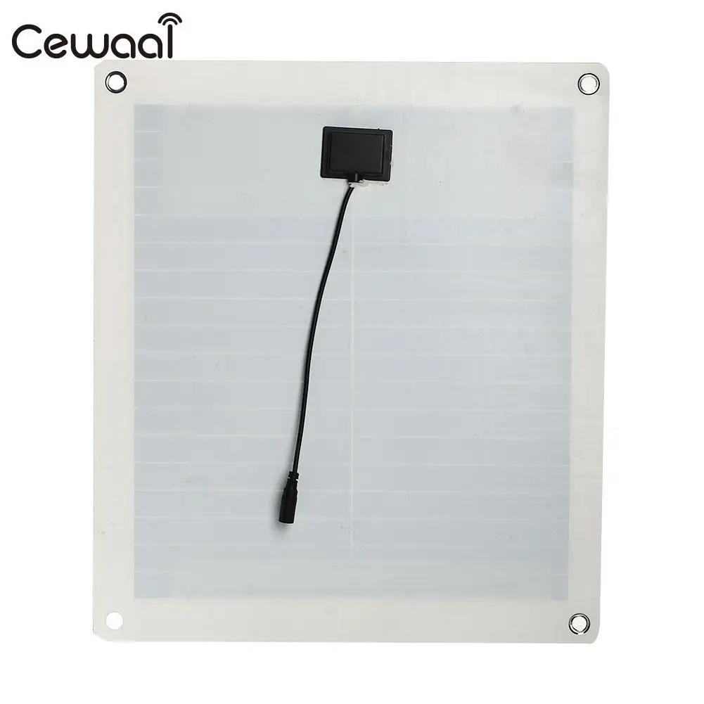 

Cewaal 25W 18V DC Port+Cigarette Lighter Battery Solar Generator Car Battery Charging Solar Panel Portable Car Charger