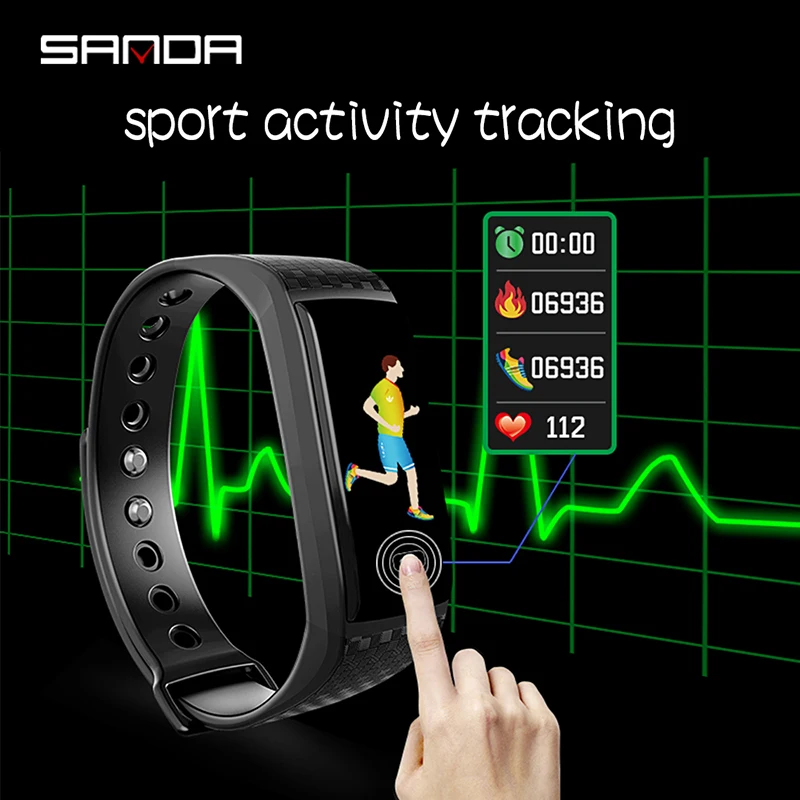 

SANDA Bluetooth Smart Watch IP67 Waterproof inteligente Fitness Heart Rate Monitor Smartwatch Relogio Feminino Men Women Clock