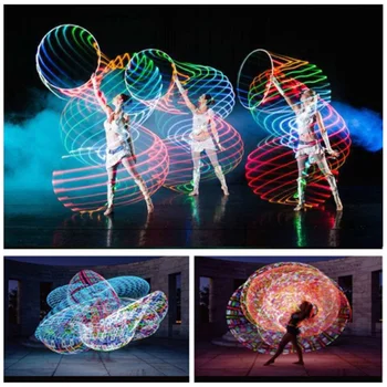 

Loose Weight Bodybuilding Fitness Hoops Toy Adults Kids LED Glow Sport Hoop Multicolor Hoop Multiple Light Up Sports Hoops