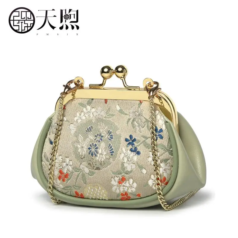 

Pmsix 2019 New Women Leather bag fashion Chain buckle mini leather women bag superior cowhide bags handbags women famous brands