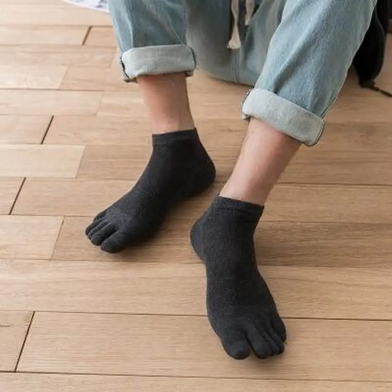 5 пара/лот Новые мужские носки хлопок Meias пять пальцев носки с пальцами, носки для размера 38-44 Calcetines лодыжки носок