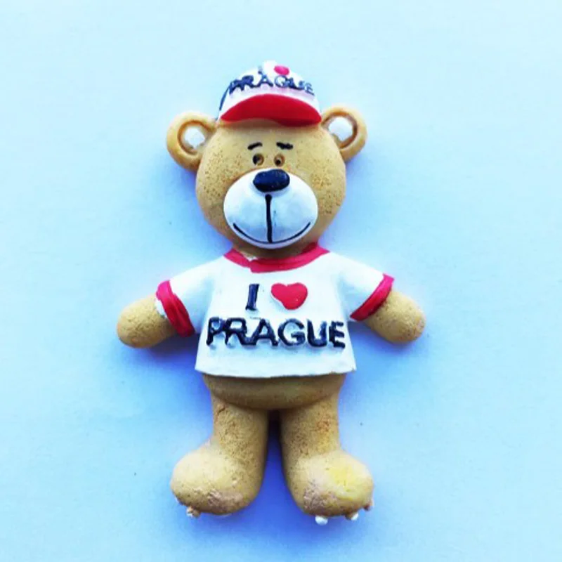 

1 Pcs Lovely Czech Prague City Mascot Bear Fridge Magnetic Tourist Souvenirs Refrigerator Magnetic Stickers
