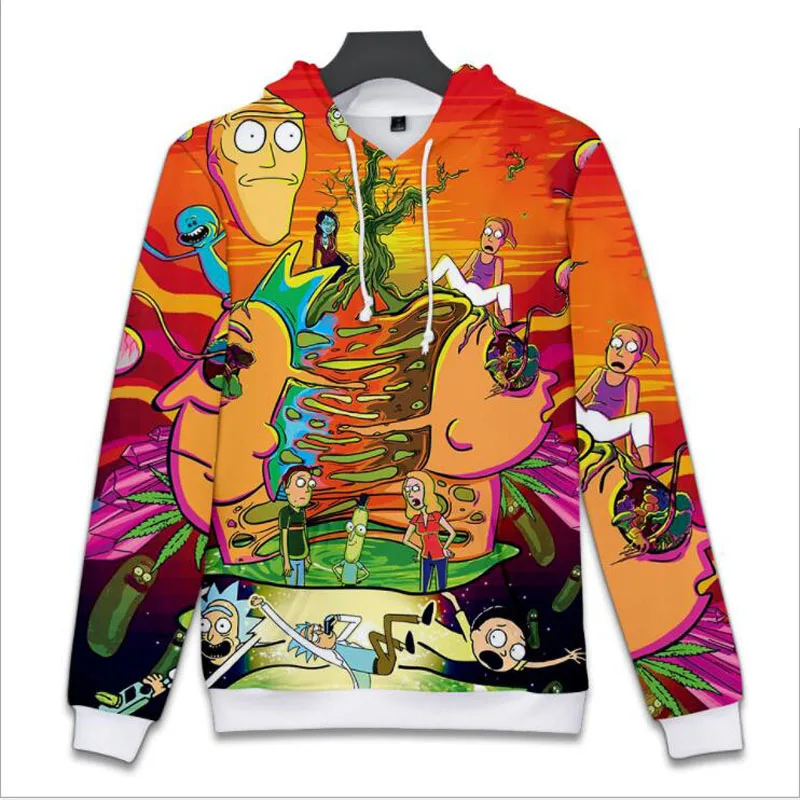 

rick and morty 3D Hoodie Anime Clothing ricky and morty Funny Sweat Shirt Homme ricky y morty Hooded Sweatshirt Mens Streetwear