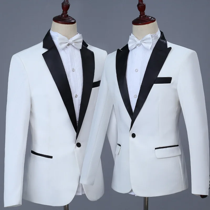 Coupon Offer for  2019 new men's cultivate one's morality suit take groom wedding suit two stage host performance