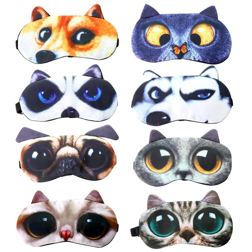 

3D Animal Sleep Face Mask Eyeshade Cover Shade Natural Sleeping Soft Portable Eye Facemasks For Women Men Outdoor Sports Travel