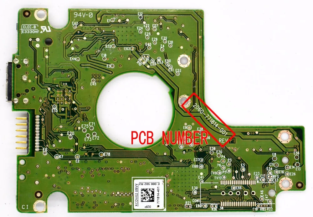 Western Digital hard disk circuit board 2060-771814-001 REV P1 REV A 2060 771814 001 771814-401 771814-901 hdd pcb