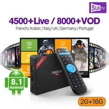 IPTV Full HD Live 4K Leadcool Pro RK3229 Android 8.1 2G+16G Arabic France Turkey Portugal Italia SUBTV IPTV Subscription        