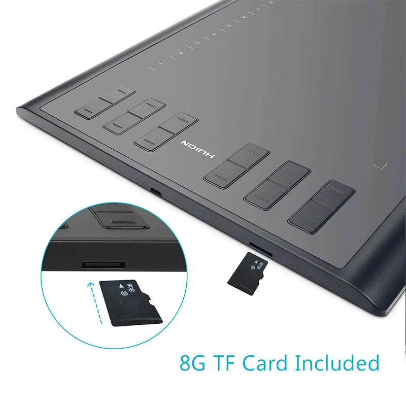  HUION nuevo 1060 Plus 10x625 pulgadas dibujo gráfico tableta lápiz Digital tableta con 8192 niveles