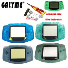 Ограниченное предложение полный комплект светящаяся зеленая светящаяся синяя ракушка корпус для GameboyAdvance GBO DMG игровой ночной освещенный чехол для мальчика
