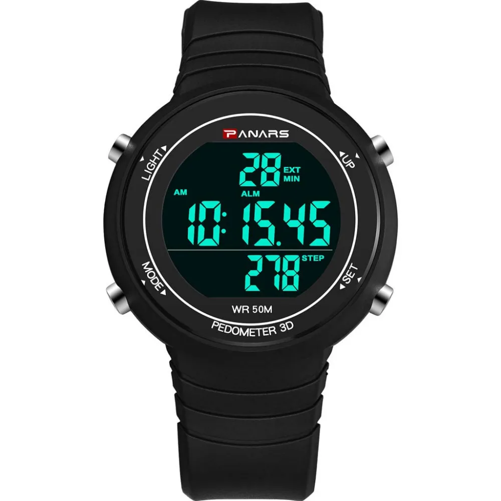 

Newly Watches Men Digital Male 30M Waterproof Clock LED Digital Sport Watch Electronics Dual Movement Military Meski zegarek MD5